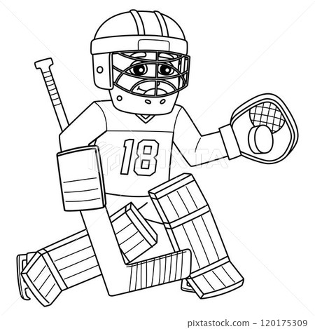Ice Hockey Boy Player Defencemen Isolated Ice Hockey Boy Player Defencemen Isolated 120175309