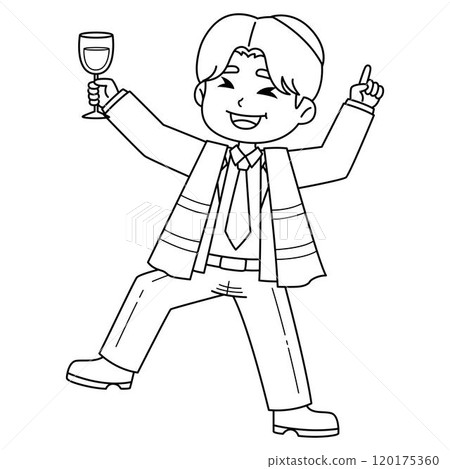 Bar Mitzvah Boy Having After Party Isolated  120175360