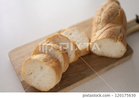 Cut French bread 120175630