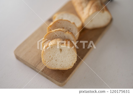 Cut French bread 120175631