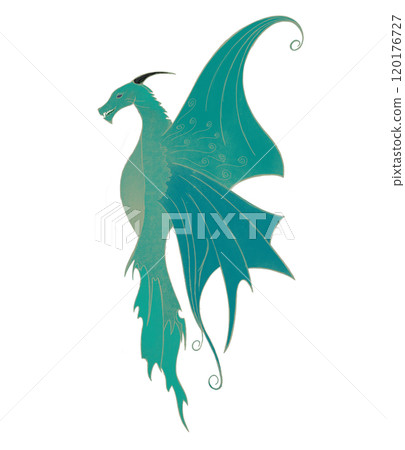 fantasy dragon of different colors, dragon with wings on the side fantasy dragon of different colors, dragon with wings on the side 120176727