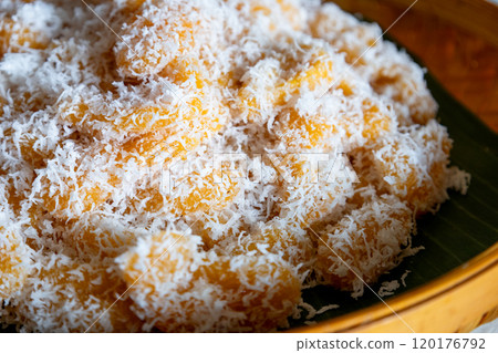 steamed cassava cake dessert steamed cassava cake dessert 120176792