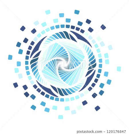 Abstract kaleidoscopic mosaic pattern over white Abstract kaleidoscopic mosaic pattern over white 120176847
