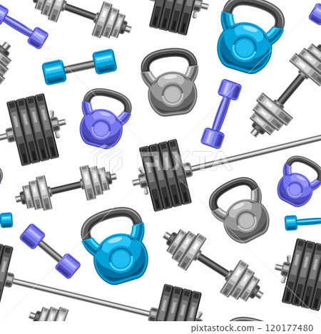 Vector Gym Seamless Pattern 120177480