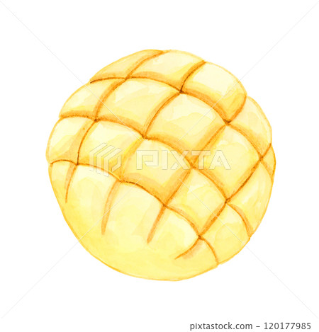 哈密瓜麵包【手繪水彩】 120177985