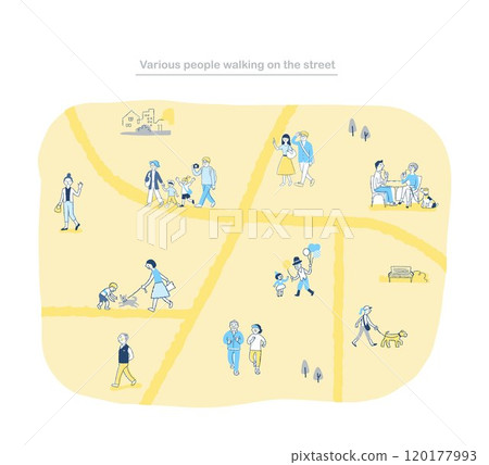 Various people walking on the street 11 Various people walking on the street 11 120177993