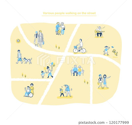 Various people walking on the street 51 Various people walking on the street 51 120177999