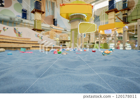 Playground with sand, balloons and toys 120178011