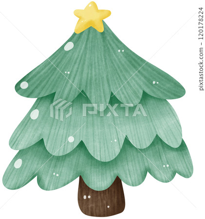 Christmas tree with stars 120178224