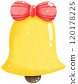 Yellow Christmas bell 120178225
