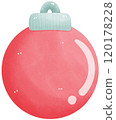 Christmas decorations glass red ball 120178228