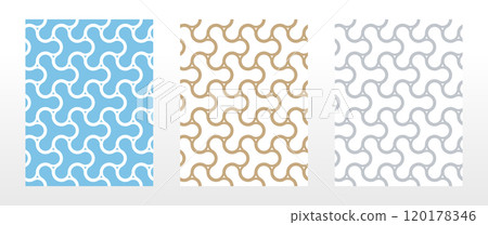Set of abstract geometric patterns. Seamless vector backgrounds. Colored ornaments Graphic modern patterns Simple lattice graphic design 120178346