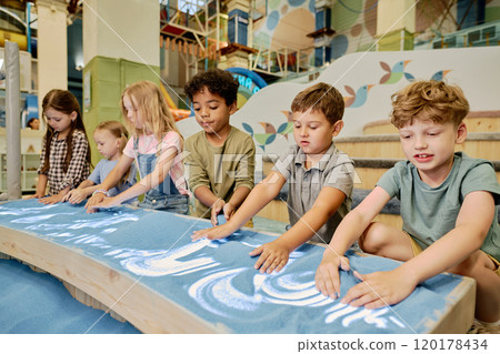 Happy little children creating pictures Happy little children creating pictures 120178434