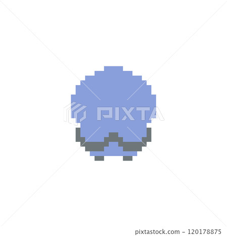 Pixel art of a blue owl seen from behind Pixel art of a blue owl seen from behind 120178875