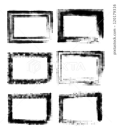 Abstract frame made of halftone dots Abstract frame made of halftone dots 120179316