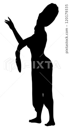 Fantasy enchantress silhouette Fantasy enchantress silhouette 120179335