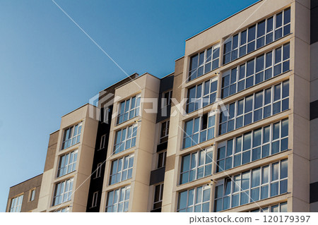 Modern apartment building real estate concept 120179397