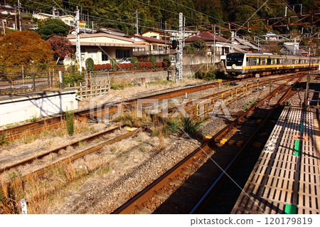 A train bound for Ome departing from Furusato Station on the Ome Line 120179819
