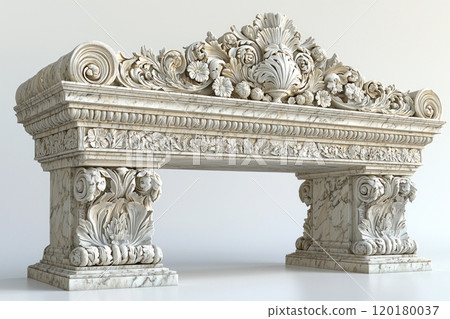 classic headstone stands tall ornate detailing and smooth polished marble surface highlighting stunning floral motifs creating solemn and elegant presence. 120180037