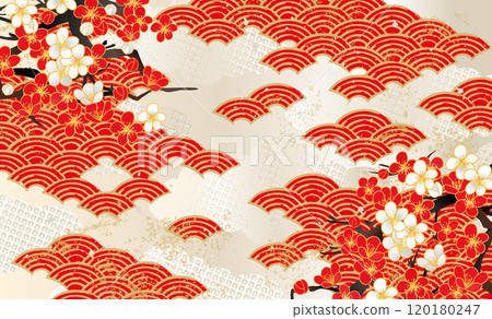 日式背景圖與海浪 日式背景圖與海浪 120180247