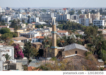 Aerial view of the Omeriye Mosque in Nicosia Aerial view of the Omeriye Mosque in Nicosia 120180350