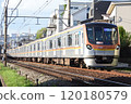 Tokyo Metro 17000 series train running on the Tokyu Toyoko Line in the evening 120180579