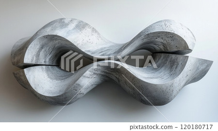 artwork features contemporary concrete marker smooth curves and bold lines reflecting innovative design bright white backdrop highlighting modern creativity. 120180717