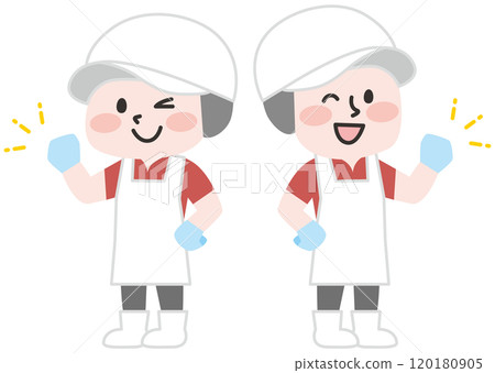 在廚房工作的男性和女性工作人員 120180905