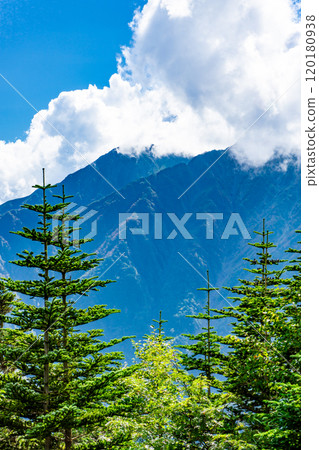 Mt. Arakawa seen from the observation deck of Senmaigoya, Southern Alps, Mt. Akuzawa and Mt. Arakawa climbing 120180938