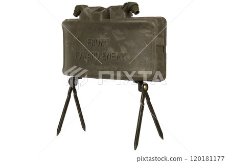 M18 Claymore mine is a directional anti-personnel mine developed for the United States Armed Forces. 120181177