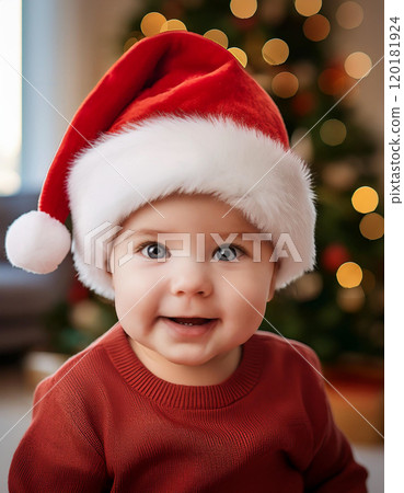 christmas, santa hat, child 120181924