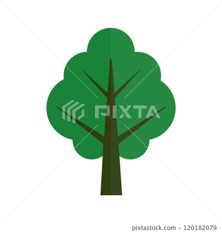 Green tree logo, eco emblem. Vector illustration. Green tree logo, eco emblem. Vector illustration. 120182079