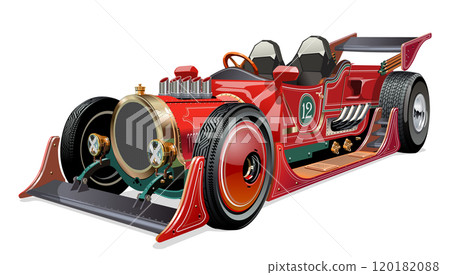 Vector Custom fiction retro race car concept 120182088