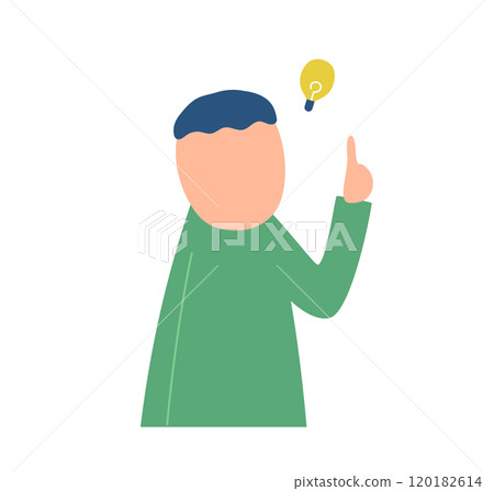 Illustration of an inspired man 120182614