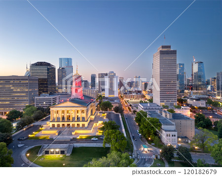 Nashville, Tennessee, USA Skyline with the State Capitol 120182679