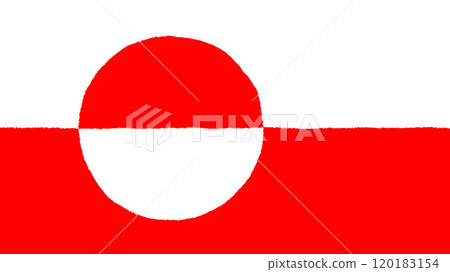 手繪格陵蘭島國旗。 手繪格陵蘭島國旗。 120183154