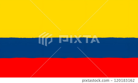 Hand-drawn flag of Colombia. 120183162