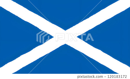 Hand drawn flag of Scotland. Hand drawn flag of Scotland. 120183172