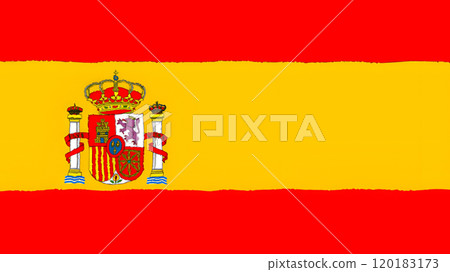 Hand-drawn Spanish flag. Hand-drawn Spanish flag. 120183173