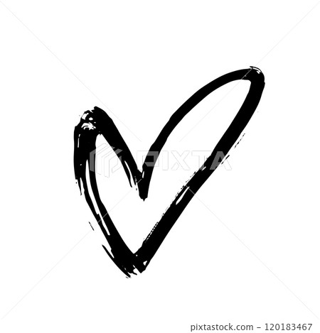 Hand Drawn Grunge Heart Print Hand Drawn Grunge Heart Print 120183467