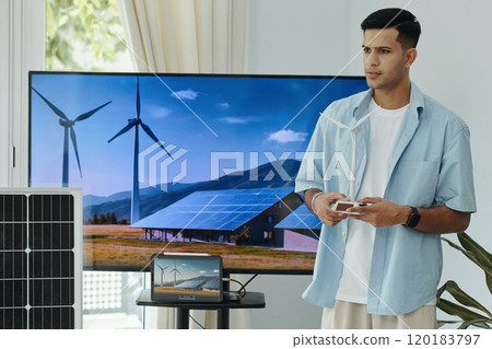 Engineer Presenting Report About Green Energy Engineer Presenting Report About Green Energy 120183797