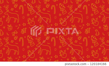 Hand drawn christmas seamless pattern illustration 120184166