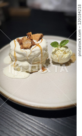 Delicious colorful decorated baked sweet tasty party cakes or catering cakes for party, bar dessert selection with cake, pie and pastries catering banquet, coffee break buffet at a conference content 120184218