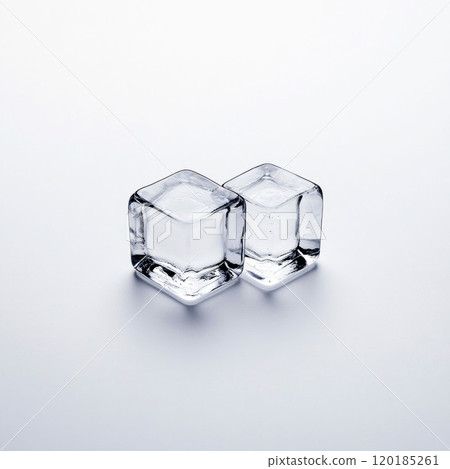 Transparent Ice Cube Isolated on White Background 120185261