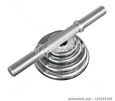 Parts of cast iron Chrome Adjustable Dumbbel, rod and weight plates 120185309