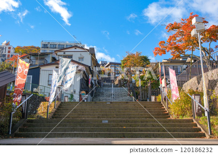Ikaho in autumn, Ikaho Onsen Stone Steps Street, Shibukawa City, Gunma Prefecture 120186232