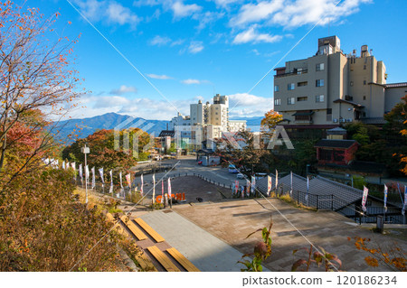 Ikaho in autumn, Ikaho Onsen Stone Steps Street, Shibukawa City, Gunma Prefecture 120186234