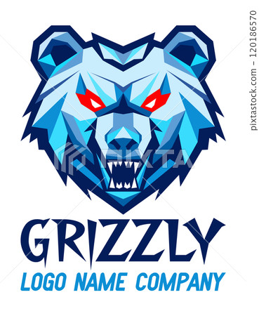 bear grizzly logo creative and original for your business or company logotype vector illustration 120186570