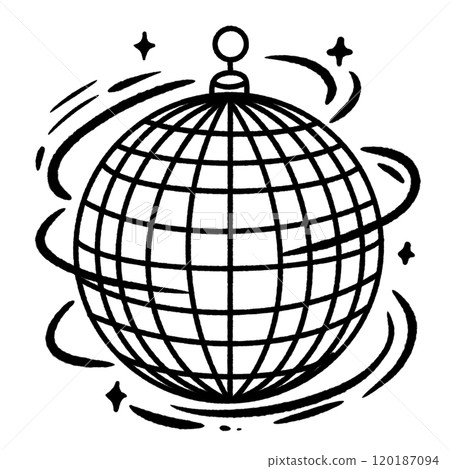 disco ball mirror ball Hand drawn New Years Eve Celebration party graphic illustration isolated on white background color editable disco ball mirror ball Hand drawn New Years Eve Celebration party graphic illustration isolated on white background color editable 120187094