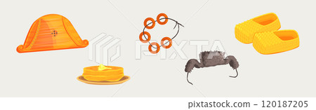 Russian Slavic Object and Famous Symbol Vector Illustration Set Russian Slavic Object and Famous Symbol Vector Illustration Set 120187205